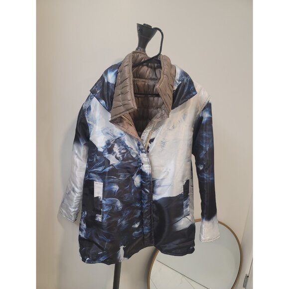 UBU Jacket Womens Reversible Hooded Day Dreamer Swirling Print Medium NEW - Picture 1 of 7